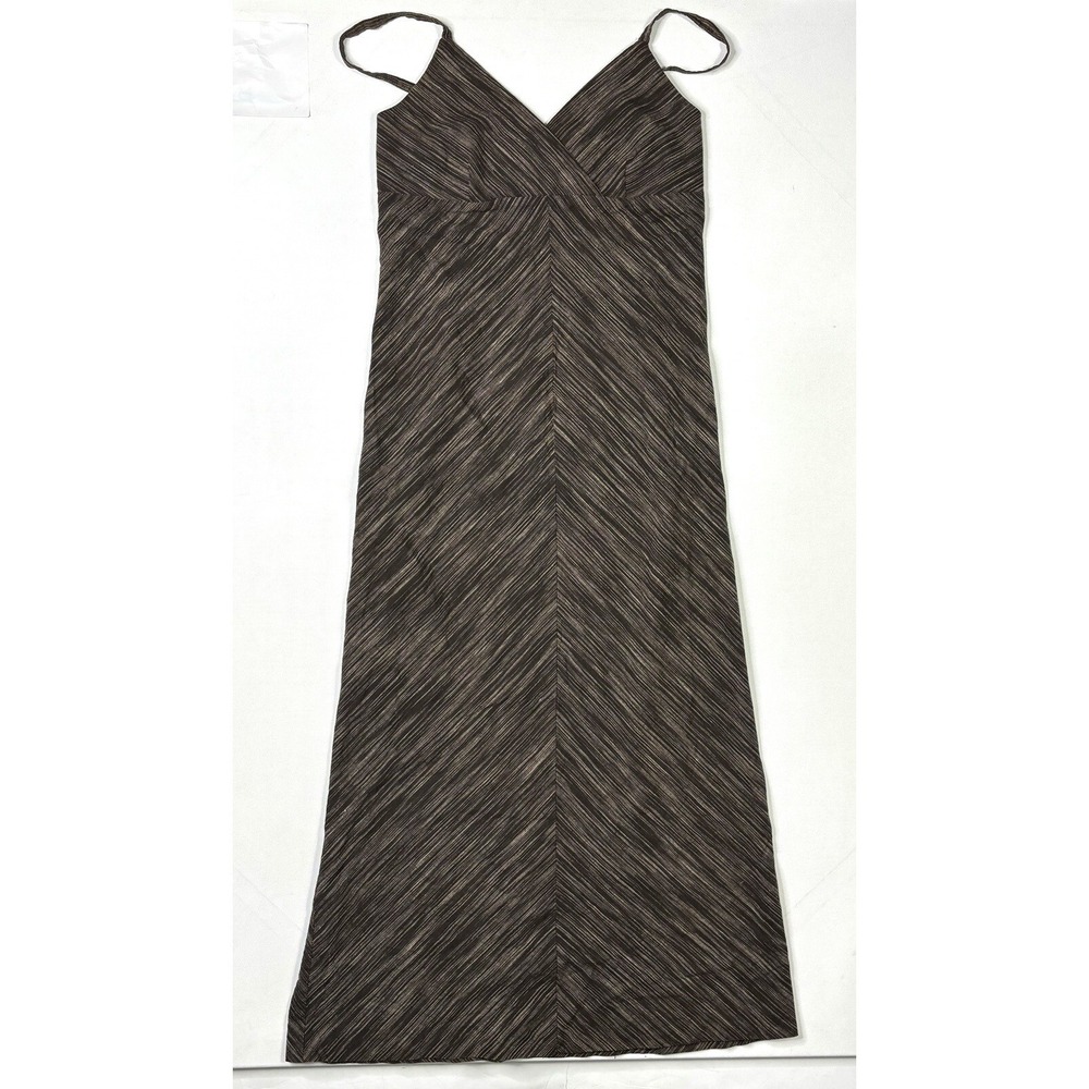 Old Navy Dress Women's 2 Linen Blend Brown Pencil Maxi Summer - Picture 12 of 12